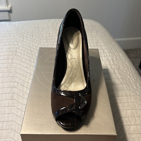 Guano Bernini dk brown heels size 9.5M with original box worn once - Picture 2 of 6